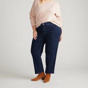 NWT Universal Standard Seine High Rise Straight Leg Jean - Dark Indigo, Size 4